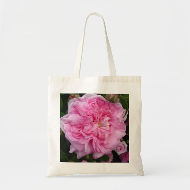 Pink Rose Roses Watercolor floral Pattern  Tote Bag (Front)