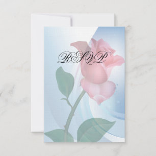 Pink Rose RSVP Invitation