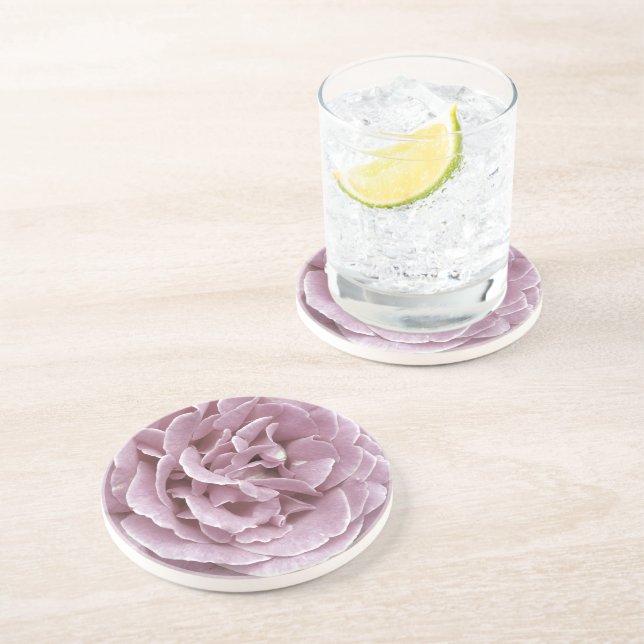 Pink Rose Sandstone Coaster (Side)