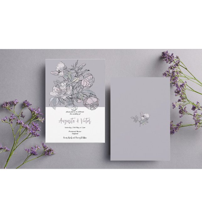 Pink Rose Script Elegant Wedding Invitation (Creator Uploaded)