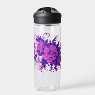Pink Rose Seamless  Water Bottle