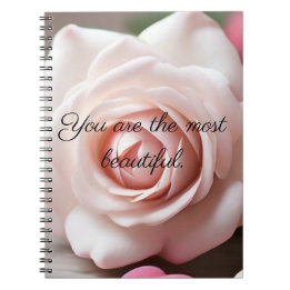 Pink Rose - Selfesteem Booster Spiral Notebook