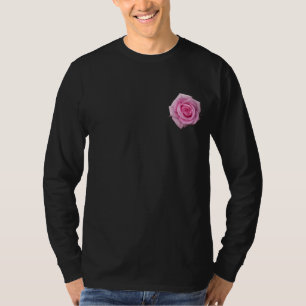 Pink Rose Shirts Novelty Boutonniere Rose T-shirt