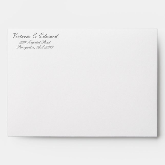 Pink Rose | Silver Bokeh Wedding Envelope (Front)