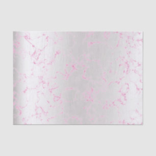 Pink Rose Silver Marble Metallic Abstract Tissue Paper