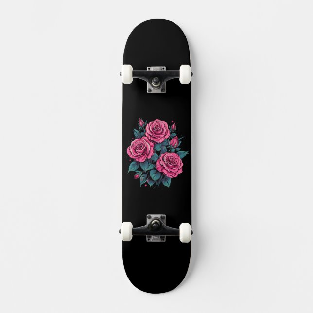 Pink Rose Skateboard (Front)