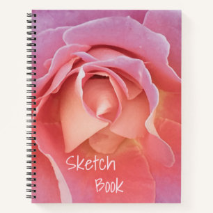 Pink Rose Sketch Notebook