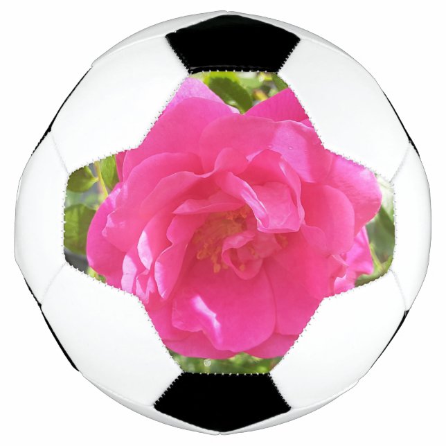Pink Rose Soccer Ball (Front)