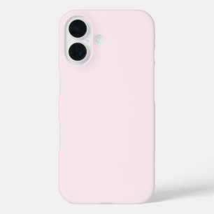 Pink Rose Soft Pale White Pastel Solid Color iPhone 16 Case