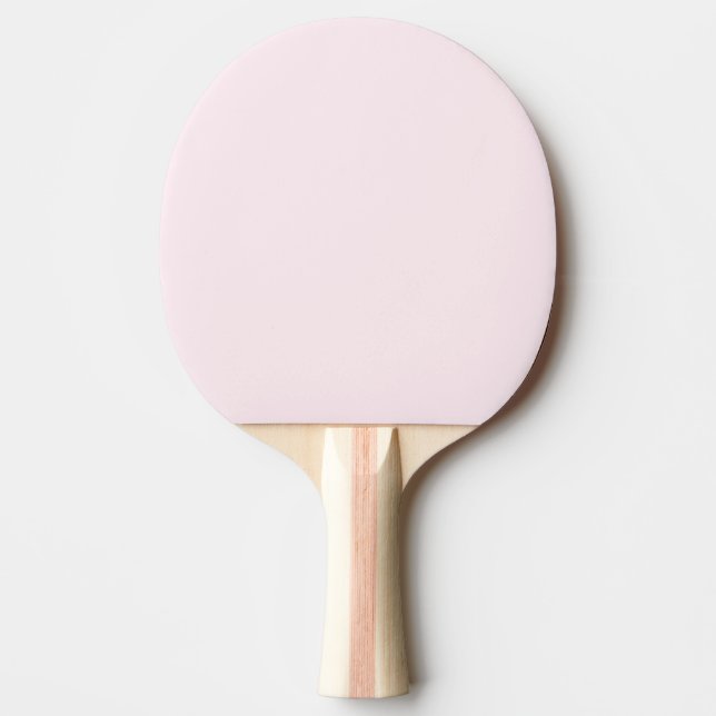 Pink Rose Soft Pale White Pastel Solid Colour Ping Pong Paddle (Front)