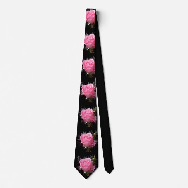 pink rose splash tie (Front)