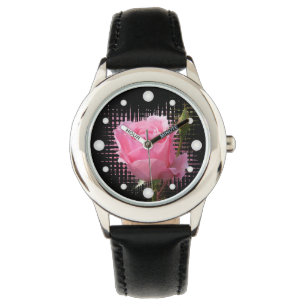 pink rose splash watch