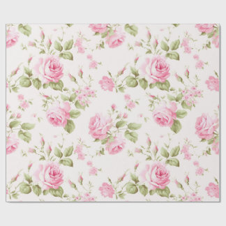 Pink Rose Spray Gift Wrap