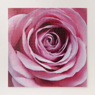 Pink rose spring garden flower romantic floral jigsaw puzzle