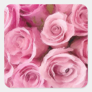 Pink Rose Stickers