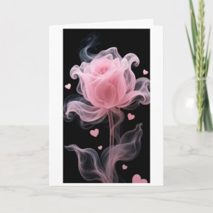 Pink rose style card