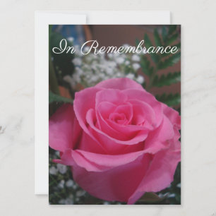 Pink rose sympathy card