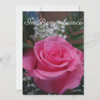 Pink rose sympathy card