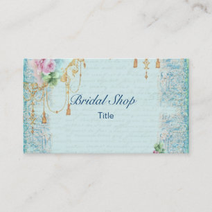 Pink Rose & Tassels Lace Feminine Victorian Business Card