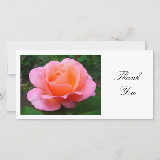 Pink Rose- Thank You Card (Front)