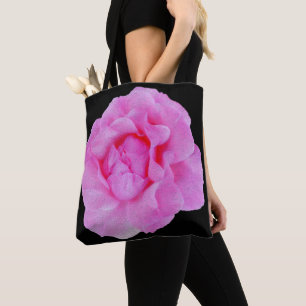 pink rose tote bag