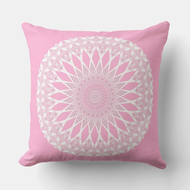 Pink Rose Tristyns Mandala Cushion (Front)