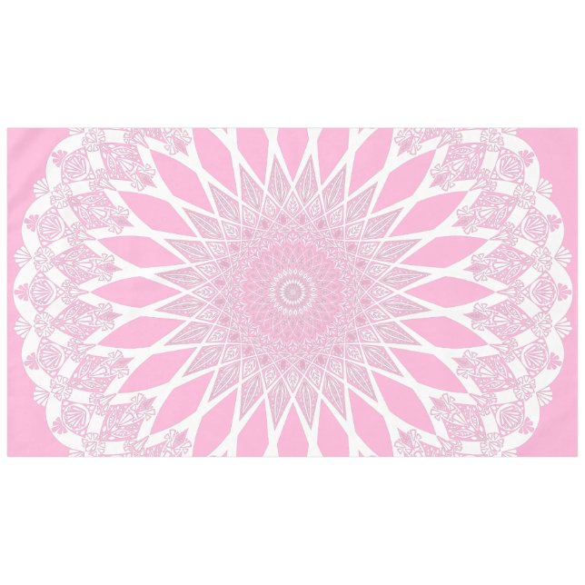 Pink Rose Tristyns Mandala Tablecloth (Front (Horizontal))