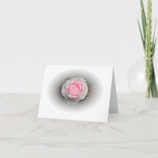 Pink Rose Vignette Thank You Card