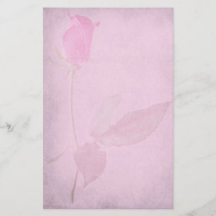 Pink Rose Vintage Style Writing Paper