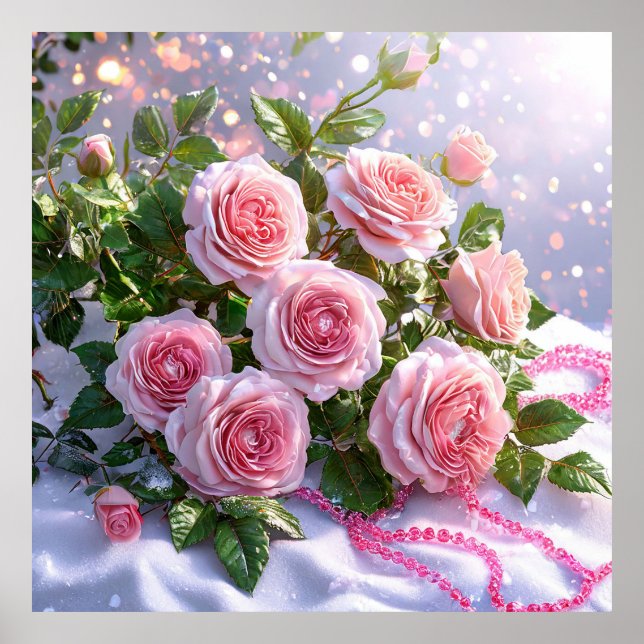 🌸Pink Rose Wall Art For Romantic Home Decor (Front)