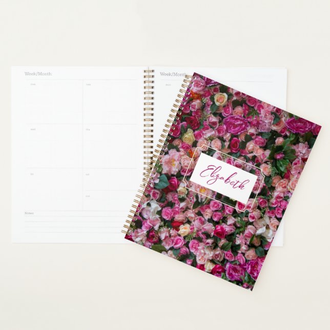 Pink Rose Wall Weekly Planner (Display)