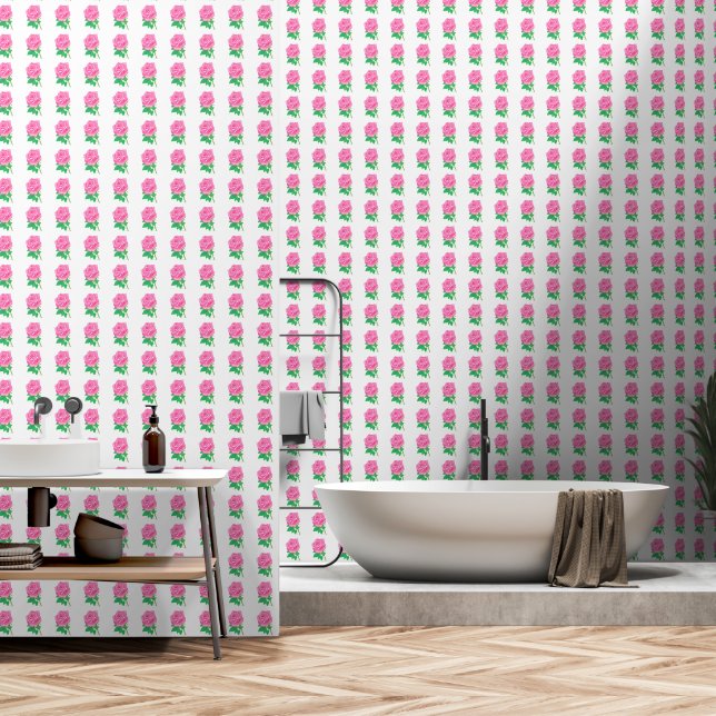 Pink Rose  Wallpaper (Bathroom)