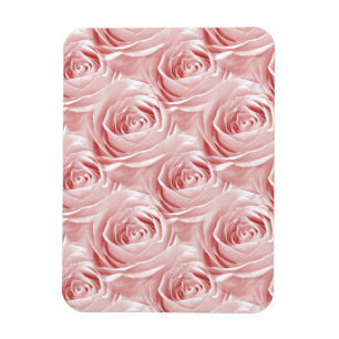 Pink Rose Wallpaper Pattern Magnet