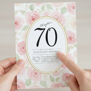 Pink Rose Watercolor: A Personalised Birthday Invitation