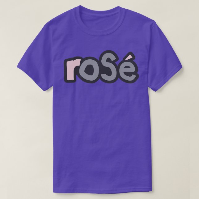 Pink Rose Wine Ultimate Grey Typography T-Shirt (Design Front)
