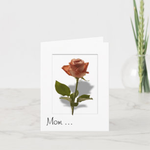 Pink Rose with Shadow Card
