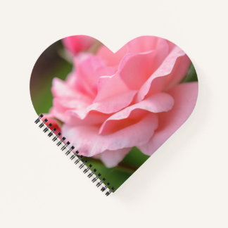 Pink Rose Wrapped Canvas Notebook