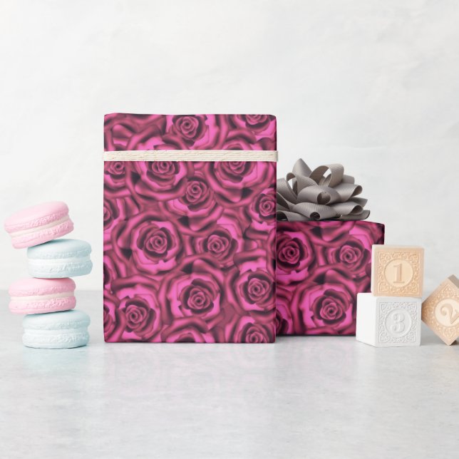 Pink rose wrapping paper (Baby Shower)