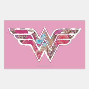 Pink Rose WW Rectangular Sticker
