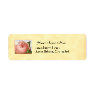 Pink Rosebud Vintage Custom Return Address Labels