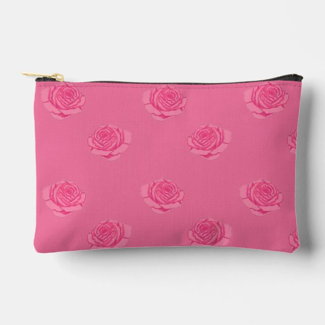 Pink roses accessory pouch (Front)