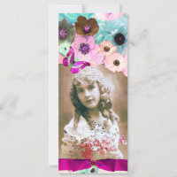 PINK ROSES AND BUTTERFLY SWEET 16 PHOTO TEMPLATE
