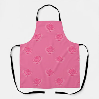 Pink roses apron