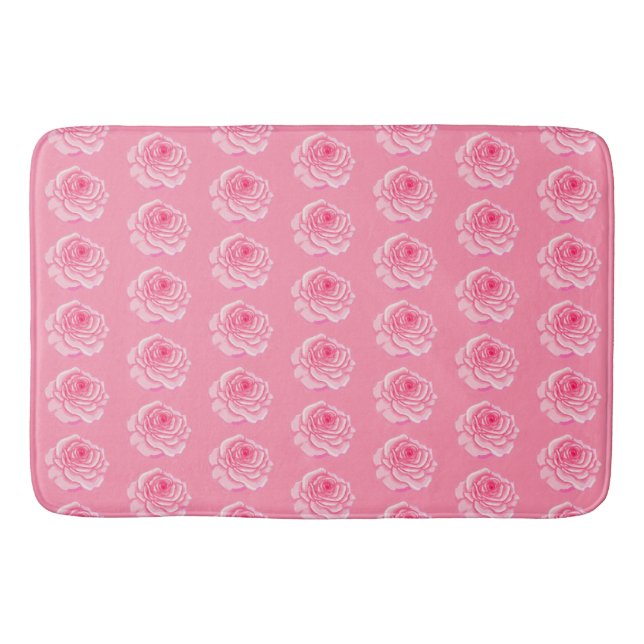 Pink roses bath mat (Front)
