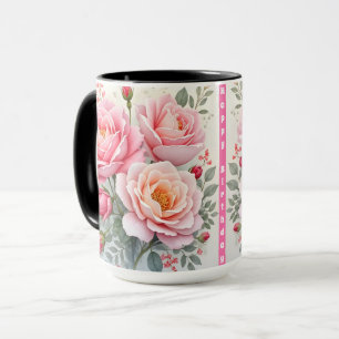 Pink Roses Beautiful Luxury Popular Collection Mug