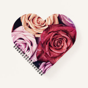 Pink Roses Bouquet Photo Notebook