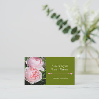 Pink Roses Business Card