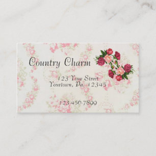 Pink Roses Business Card