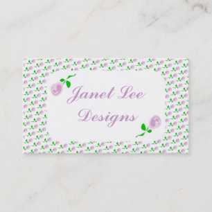 Pink Roses Business Card