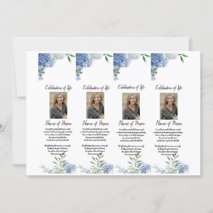 Pink Roses Butterflies Funeral Bookmarks Invitation